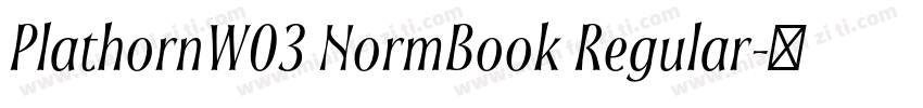 PlathornW03 NormBook Regular字体转换